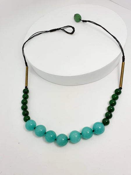 colar pedras turquesa artesanal